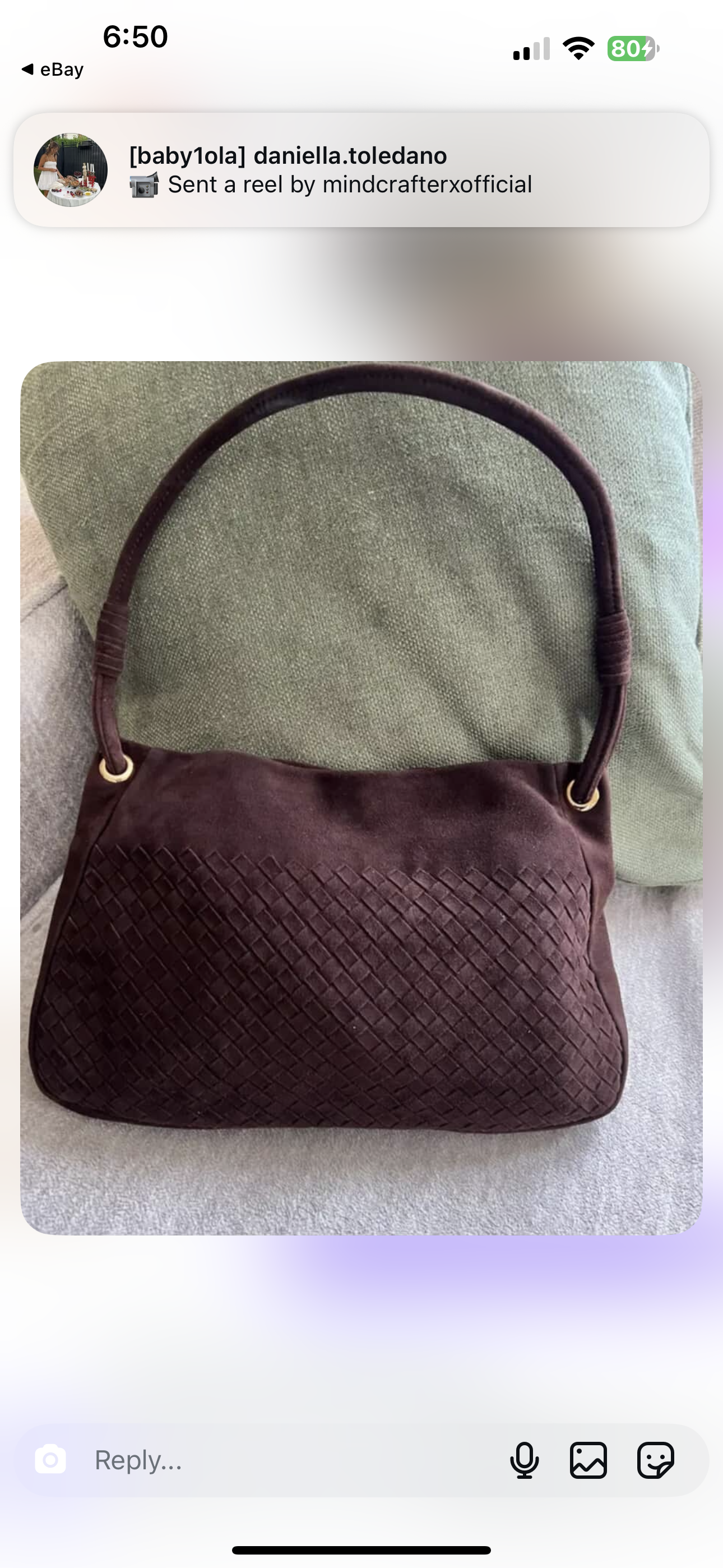 Bottega suede bag