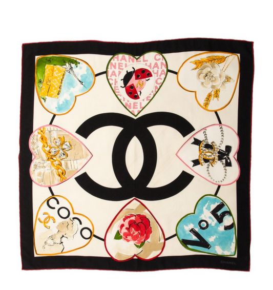 Chanel valentine scarf