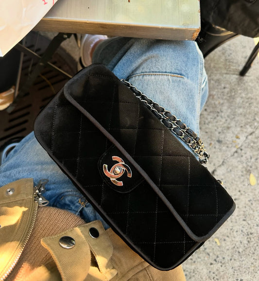 Chanel velvet bag
