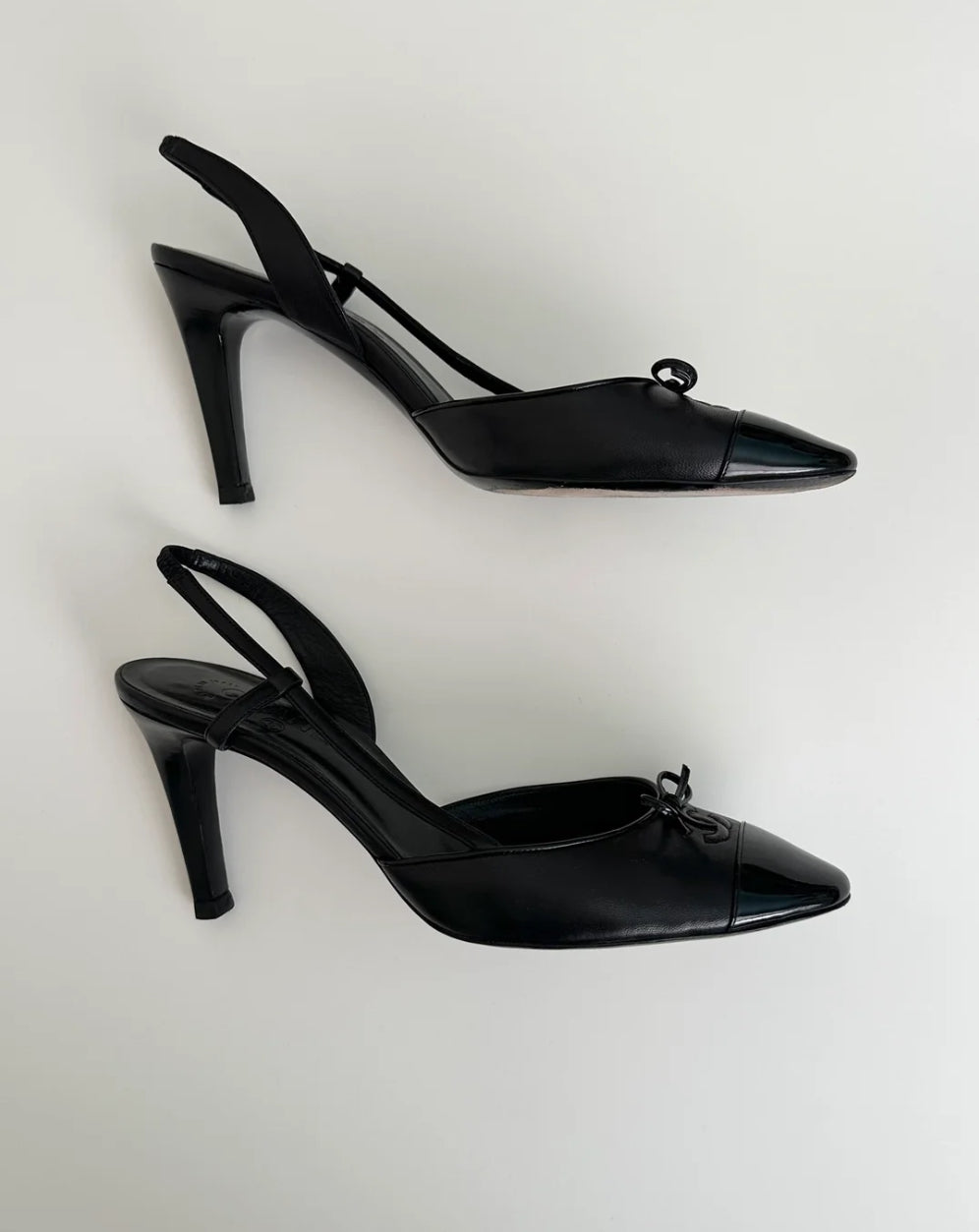 Chanel black slingback 39