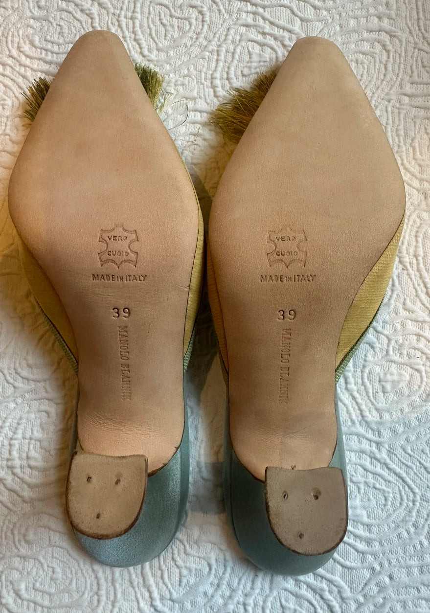 Manolo Blahnik Marie Antoinette 39 mule