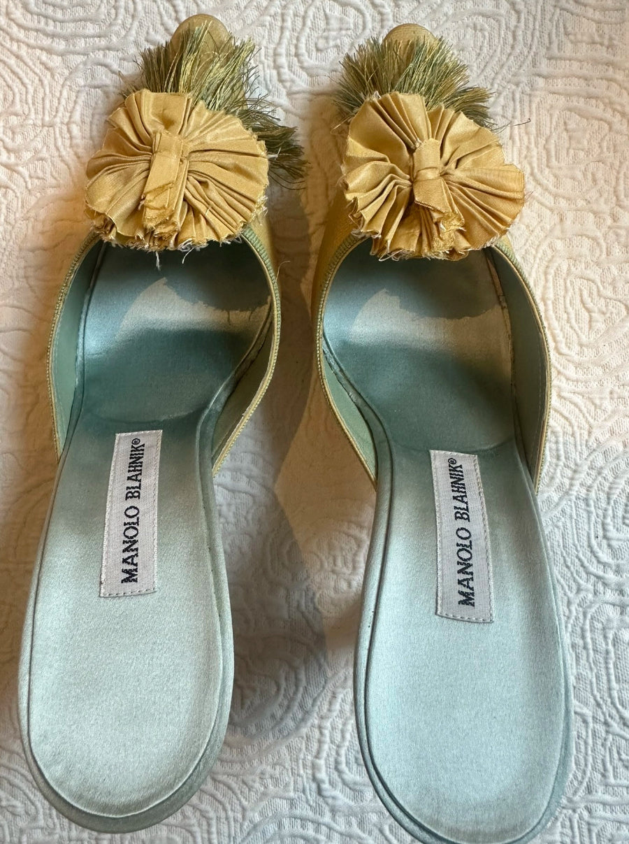 Manolo Blahnik Marie Antoinette 39 mule