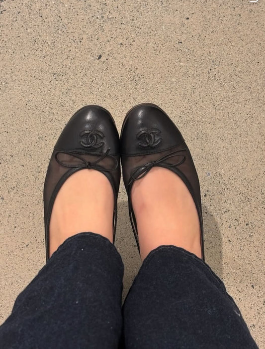 Chanel size 39 mesh ballerina