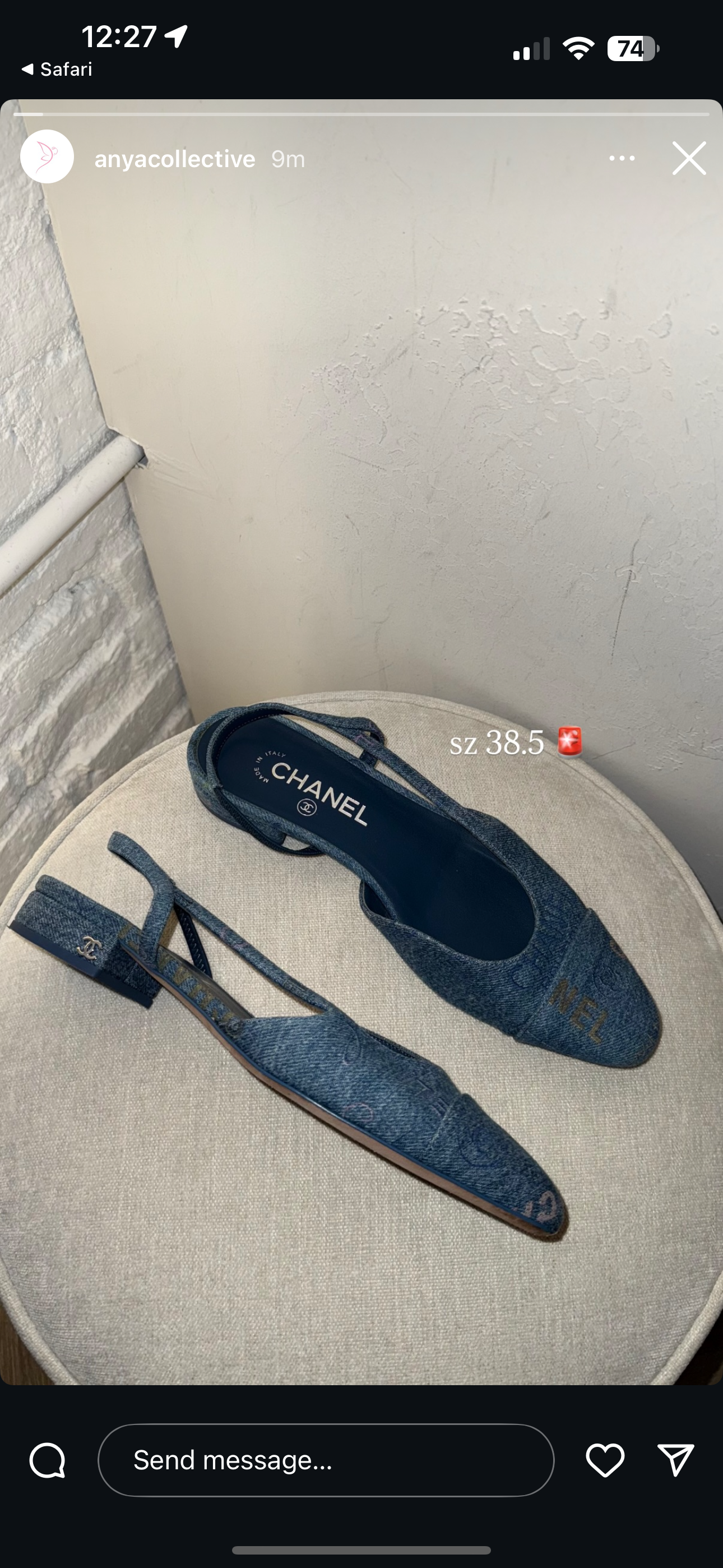 Chanel denim slingback Egypt