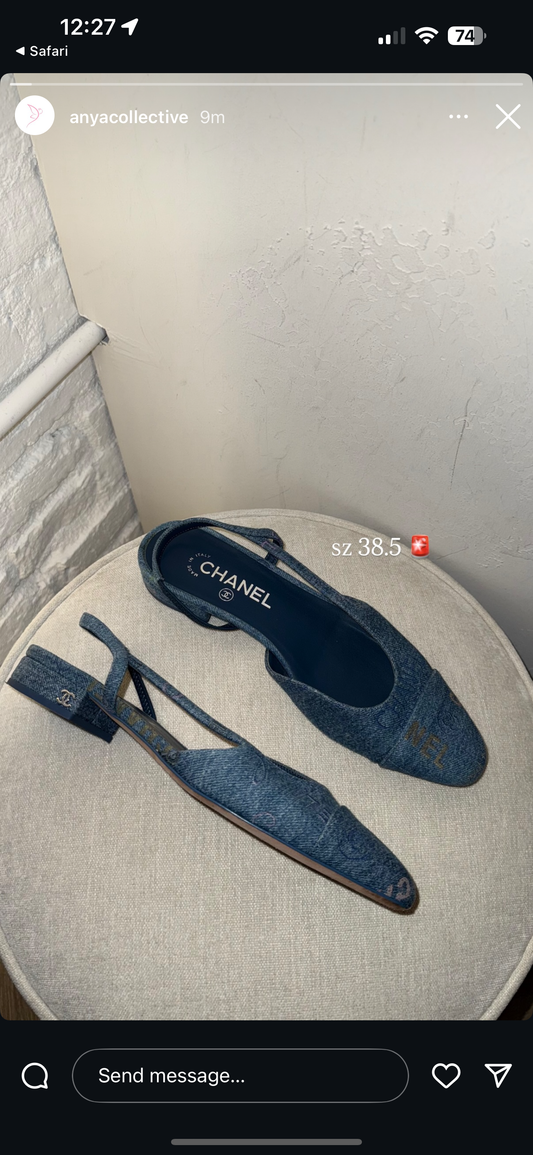 Chanel denim slingback Egypt