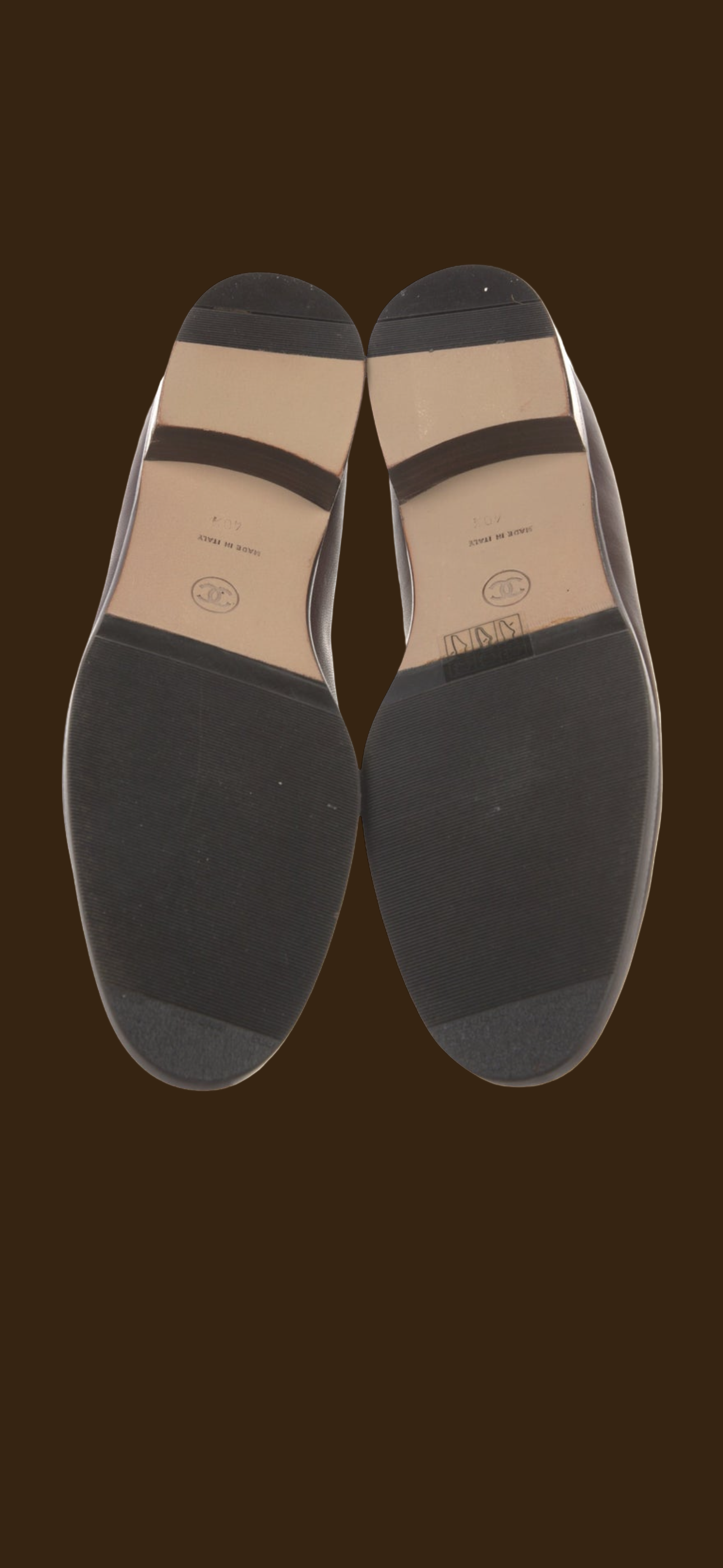 Chanel size 40.5 brown loafer