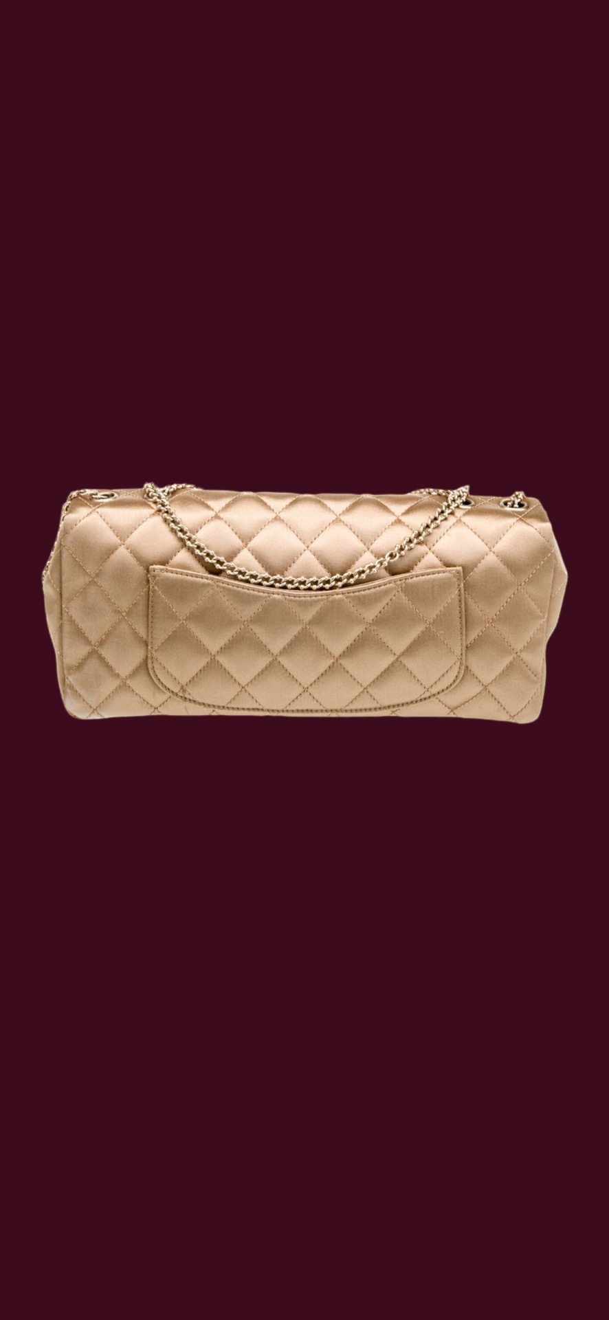 Chanel satin flap bag e/w
