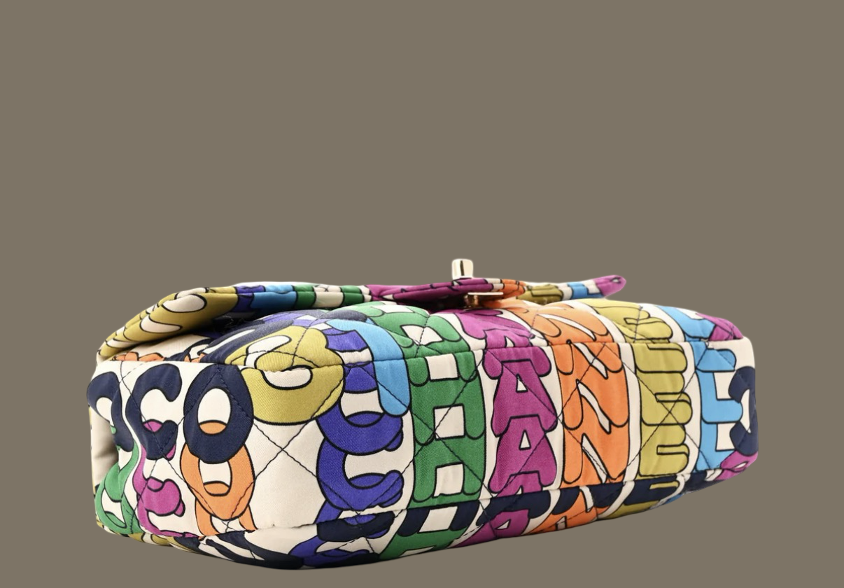 Chanel multicoloured satin bag