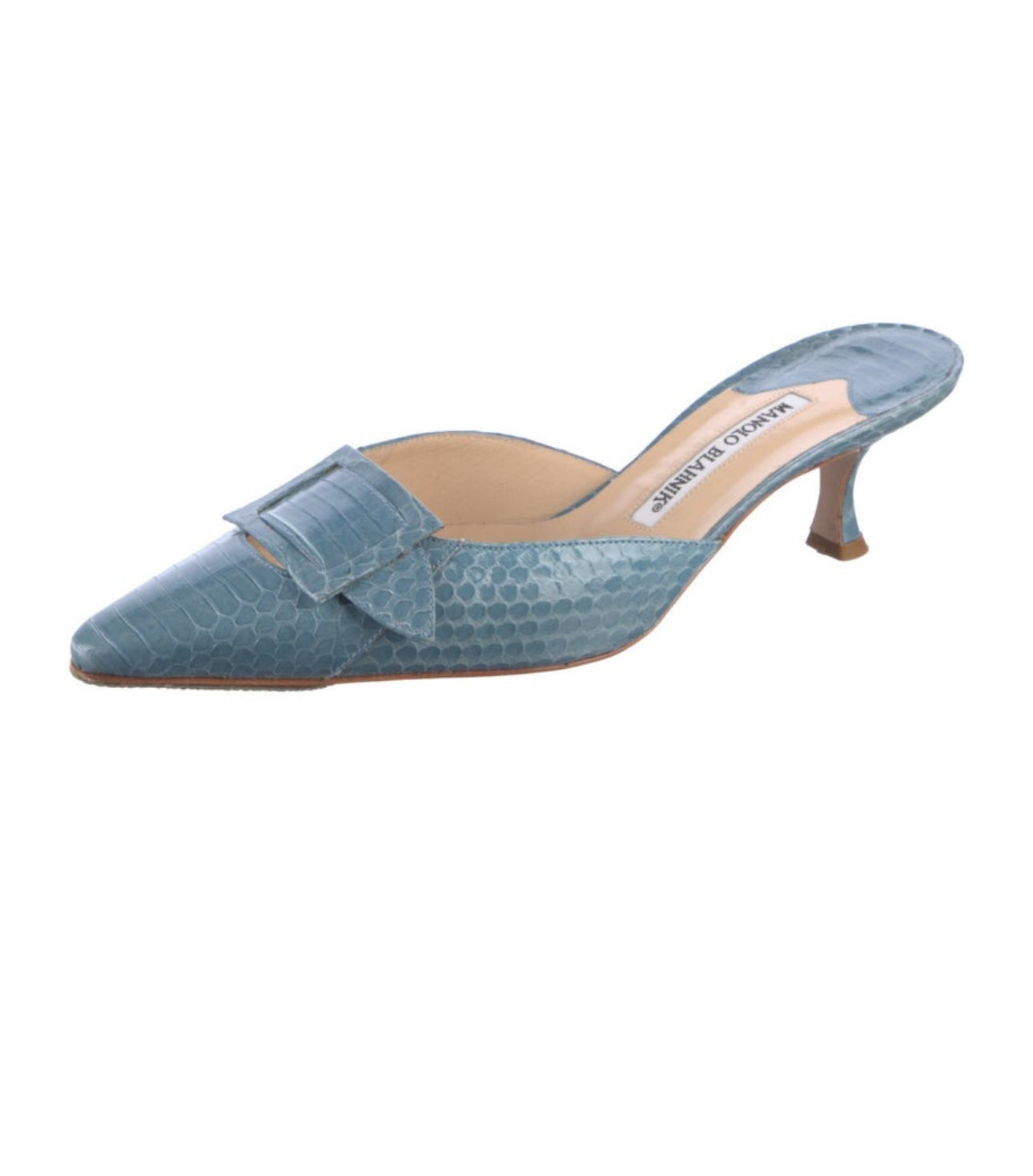Manolo blue croc 37.5
