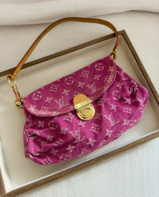 Louis Vuitton denim pink bag 2005